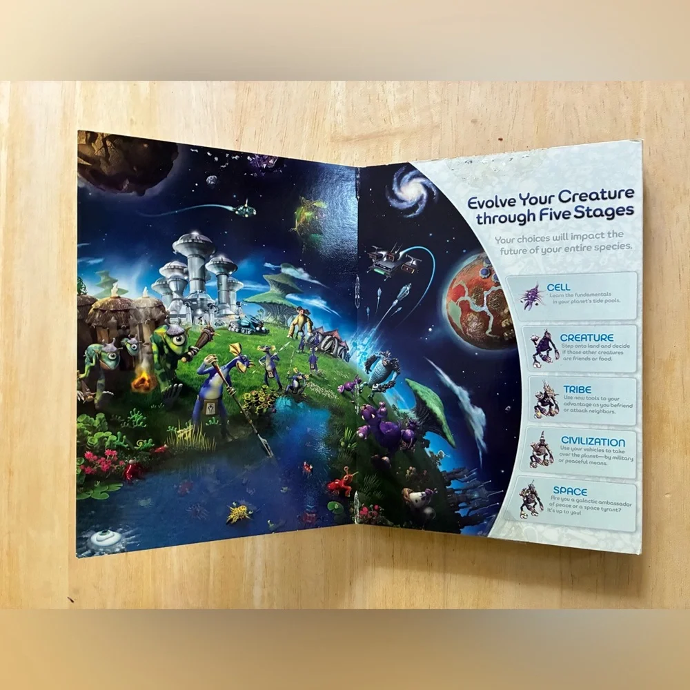 SPORE 2008 Win/Mac PC DVD-ROM w/ Prima Official GAME GUIDE Manual VGC Windows EA